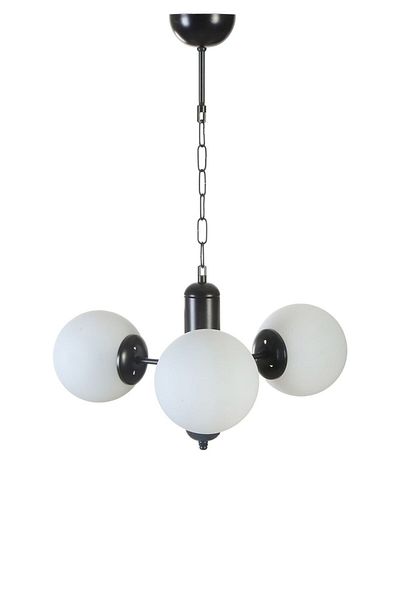 Lumexx BANKOK Set of 3 Black and White Glass Chandelier