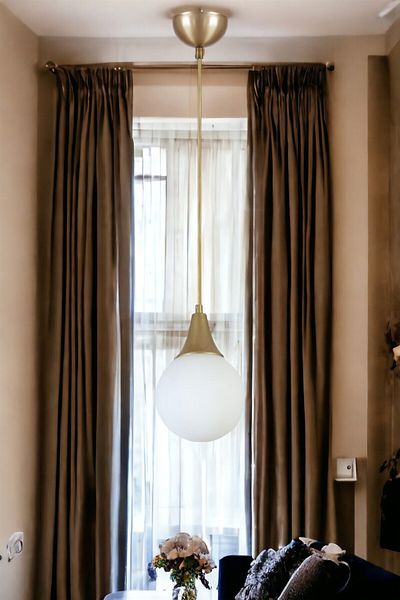 Lumexx White Glass Afra Single Antique Pendant Lamp