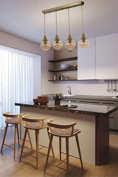 Lumexx AFRA 4 Row Cane Effect Pendant Lamp