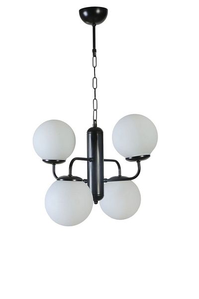 Lumexx PEKİN Set of 4 Black and White Glass Chandelier