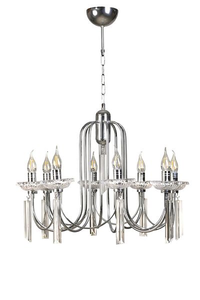 Lumexx Countess 8 Piece Chrome Rustic Chandelier Set