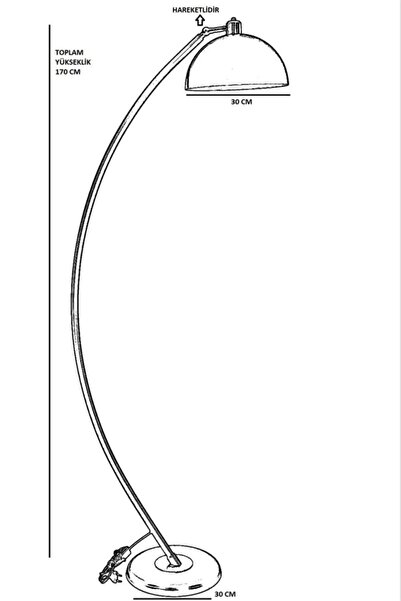 Lumexx Hilal Mat Krom Lambader Retro 3 Başlıklı