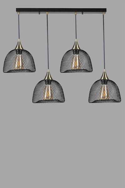 Lumexx NASA 4 Row Black Pendant Lamp Set