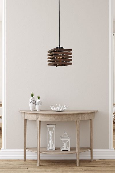 Lumexx Wooden Walnut Pendant Lamp - Cara