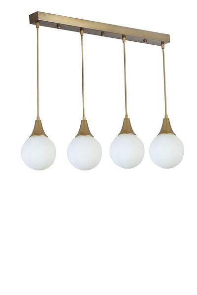 Lumexx AFRA 4 Row White Glass Esikit Pendant Lamp