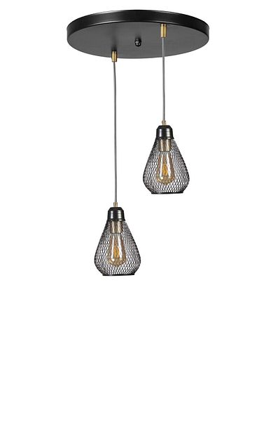 Lumexx Black Pear Pendant Lamp with 2 Trays