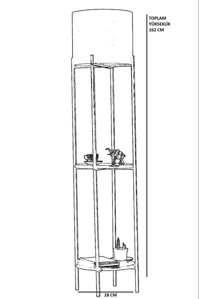 Lumexx VEGA SİYAH KOYU HASIR BAŞLIKLI LAMBADER