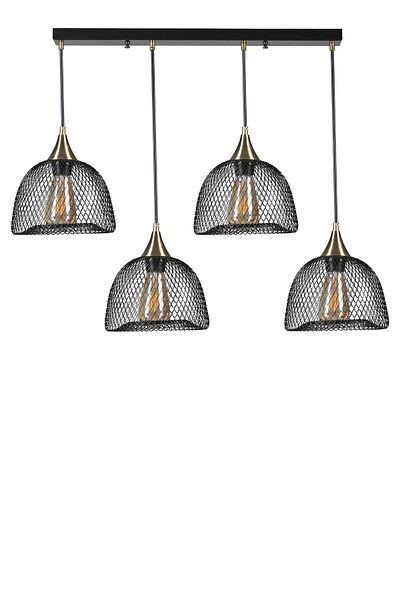 Lumexx NASA 4 Row Black Pendant Lamp Set