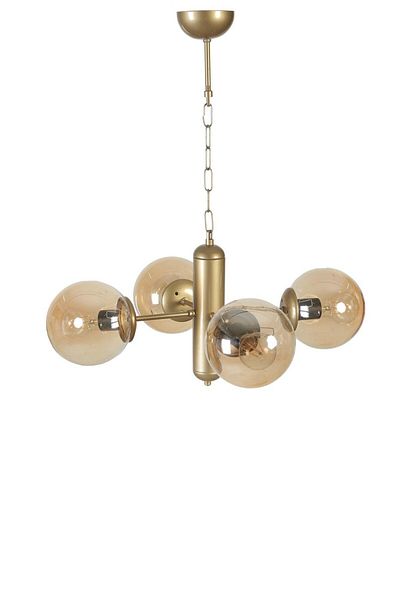 Lumexx BANKOK Set of 4 Antique Honey Glass Chandelier