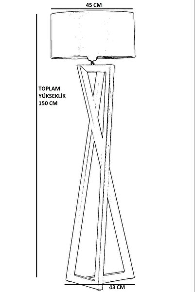 Lumexx MAÇKA SİYAH SİLİNDİR SİYAH ABAJURLU LAMBADER