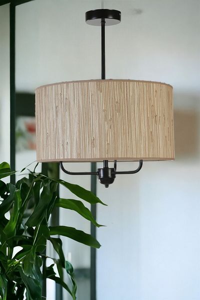 Lumexx BAMBU 09 - 3-Piece Pendant Chandeliers with Lampshade