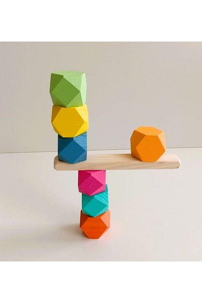 Woodblocks Waldorf 7-Piece Wooden Balance Tower - Tumi Ishi