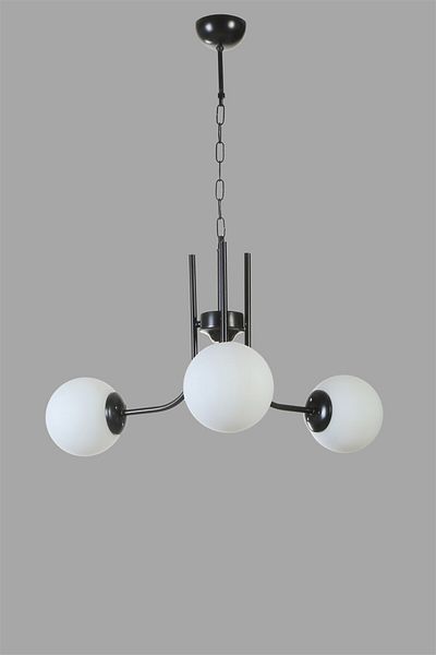 Lumexx Nevada 3-Piece Black and White Glass Chandelier
