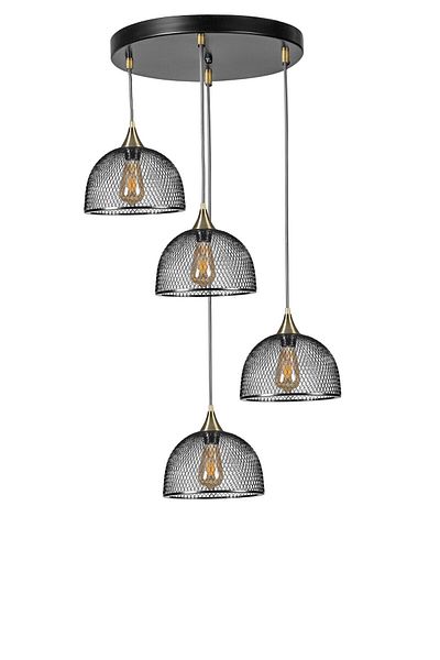 Lumexx Rota Black Pendant Lamp Set with 4 Trays