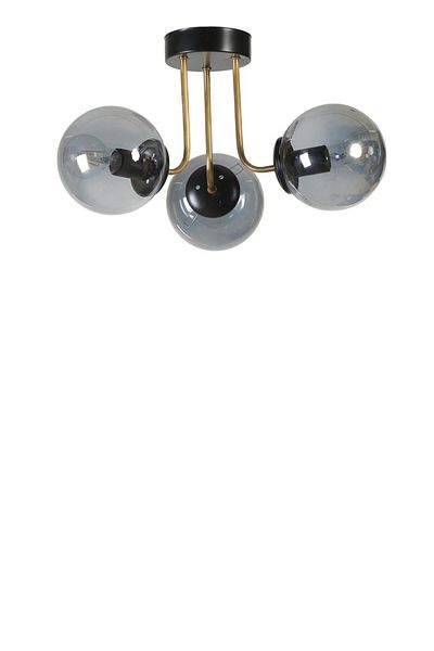 Lumexx PABLO 3-Piece Black Fume Glass Chandelier Set