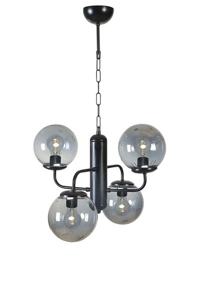 Lumexx Set of 4 Black Fume Glass Beijing Chandeliers