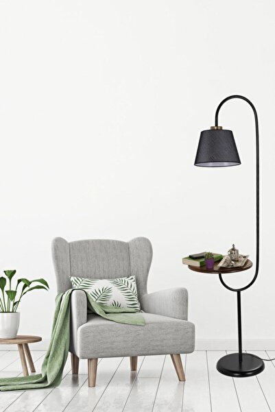 Lumexx Zümrüt Siyah Lambader Pramit Hasır Siyah Abajurlu