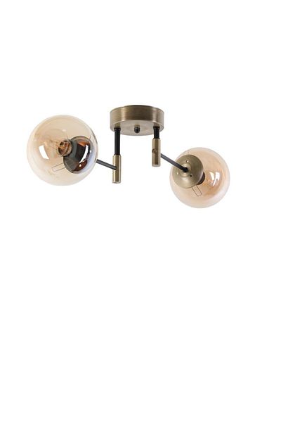 Lumexx Dolunay 2-Piece Antique Chandelier - Honey Glass