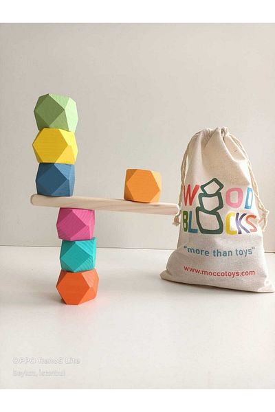 Woodblocks Waldorf 7-Piece Wooden Balance Tower - Tumi Ishi
