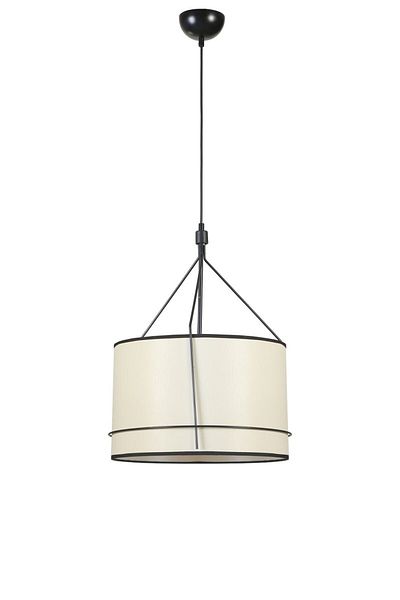 Lumexx Black Violet Fini Cream Pendant Lamp with Lampshade