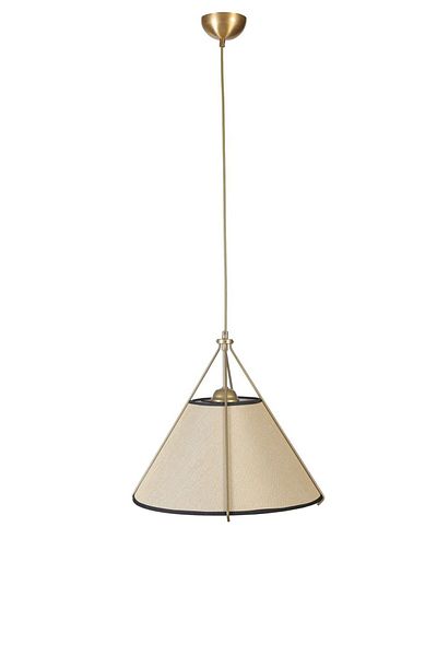 Lumexx ROMEO - Antique Pendant with Open Wicker Lampshade