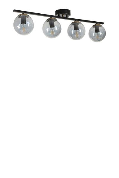 Lumexx 4-Piece Black Fume Glass New Can Chandeliers