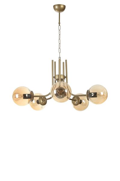 Lumexx NEVADA Set of 5 Antique Honey Glass Chandelier