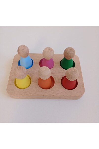 Moccotoys Peg Bebek Ve Tabla Eşleştirme 6 Lı Insan Figürleri (waldorf)