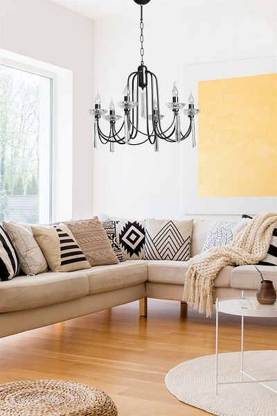 Lumexx 6-Piece Black Rustic Chandelier - KONTES
