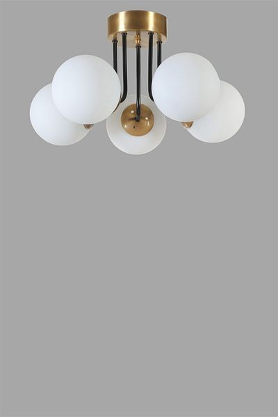 Lumexx PABLO 5-Piece White Glass Antique Chandelier Set