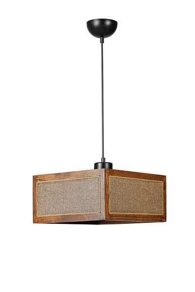 Lumexx Large Single Beach Walnut Wicker Chandelier