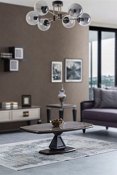 Lumexx Dolunay 6-Piece Black Smoke Chandelier Set