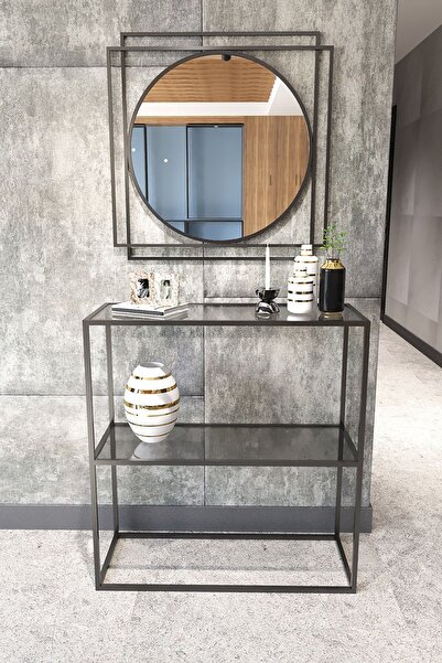 Dekoport Oskar Metal Dresuar Ve Ayna Seti