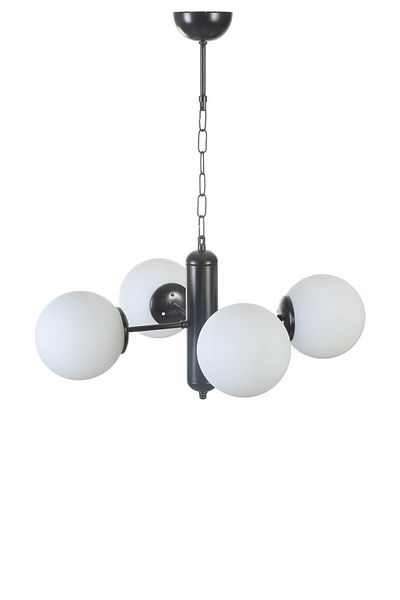 Lumexx BANKOK - Black and White Glass Chandelier Set of 4
