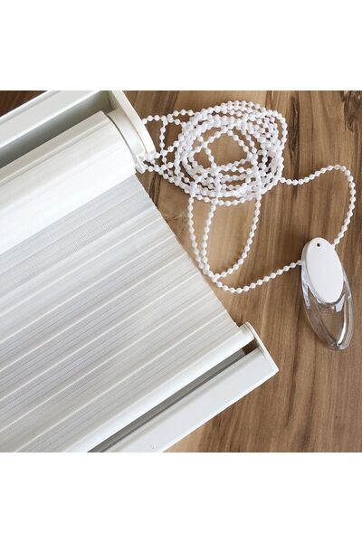 Kidmex Beyaz Plisei Alüminyum Kasa Zebra Perde Eteksiz