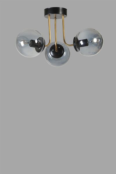 Lumexx PABLO 3-Piece Black Fume Glass Chandelier Set