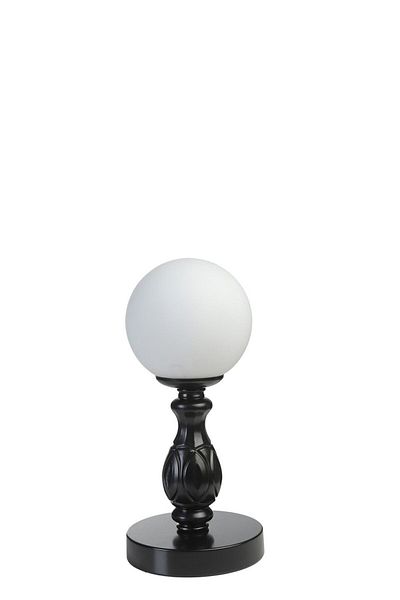 Lumexx Black and White Glass Olympic Table Lamp