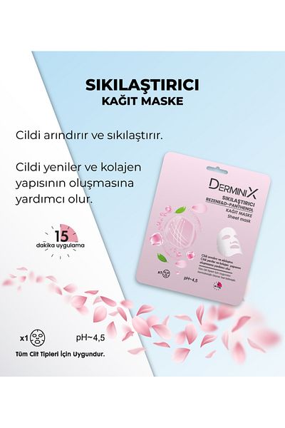 Derminix Facial Sheet Mask Containing Firming Fennel and D-panthenol