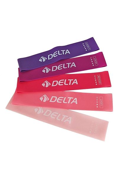 Delta Latex 5 Different Resistance Aerobic Pilates Resistance Exercise Band Squat Rubber (End Part Closed)