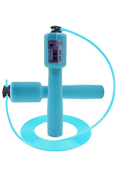 Delta Blue Jump Rope with Counter Length Adjustable Indicator