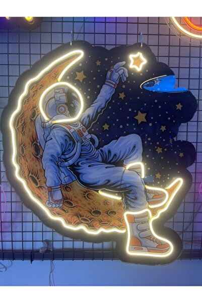 Kule Reklam Neon Led - Astronot Dekoratif Duvar Tabelası Aydınlatması