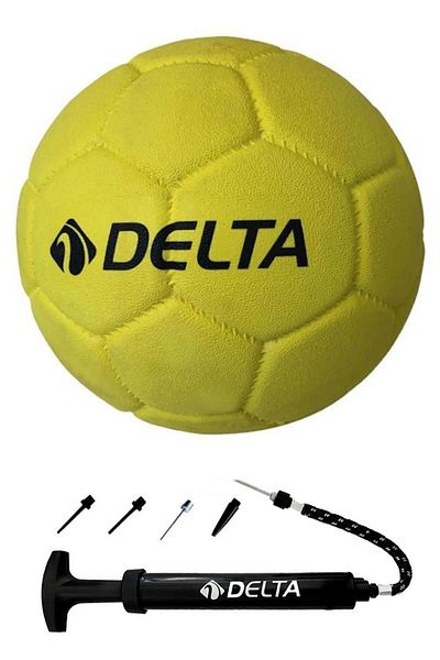 Delta Size 3 Yellow Deluxe Rubber Handball and Pomasa Set