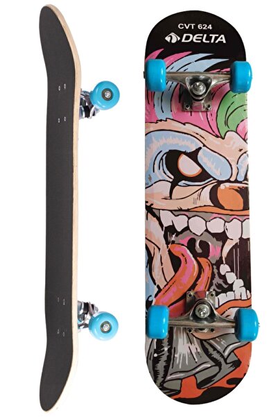 Delta Standart 80 Cm Uzunluk Altı Desenli Üstü Zımparalı 100 Kg Taşıma Kapasiteli Silikon Teker Kaykay