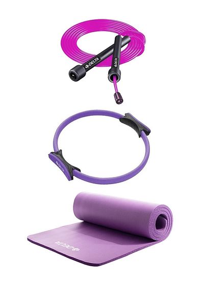 Delta 10 mm Pilates Cushion 38 cm Pilates Circle Jump Rope Set