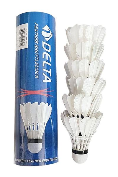 Delta 6 Pieces of Mushroom Head Badminton Balls in Special Goose Feather Practical Box