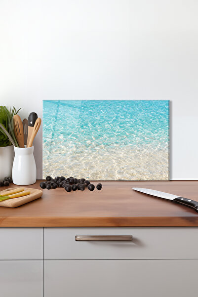 Vosevu Silicone Glass Cutting Board - Sea Sand Appearance, Heat Break Resista...