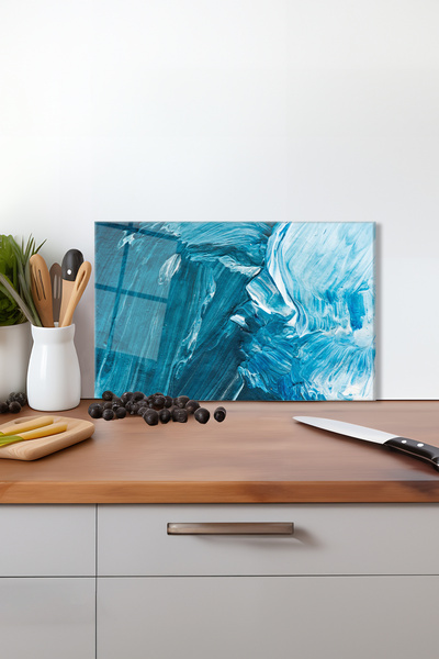 Vosevu Blue and White Brush Pattern - Silicone Leg, Resistant Heat Breakage, ...