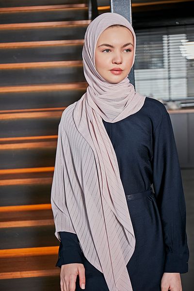 Scarf Διαφανές Glitter Crinkle Chiffon Shawl - Light Powder -
