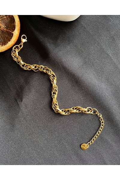Opia JEWELRY STEEL CHAIN GOLD BRACELET