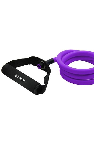 Delta 120 cm Purple Pilates Resistor Rubber - 9*13 Mm, Full Hard with Handles